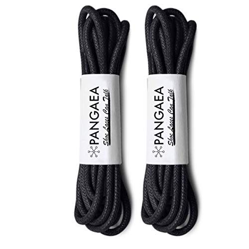 [2 Pairs] Pack Waxed Round Oxford Shoe Laces for Dress Shoes Chukka 3/32Inch Thin