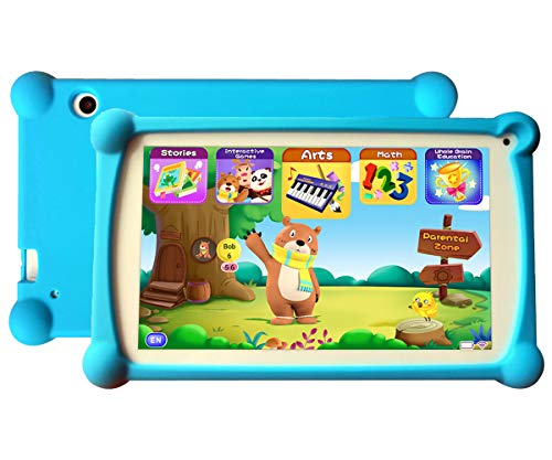 B.B.PAW Kids Tablet, Enhance/Train Kid's Abilities and Develop Talents,120+ Educational Preloaded Apps, 7 Inch HD Display, 1+8G Android 6.0 Tablet-Blue
