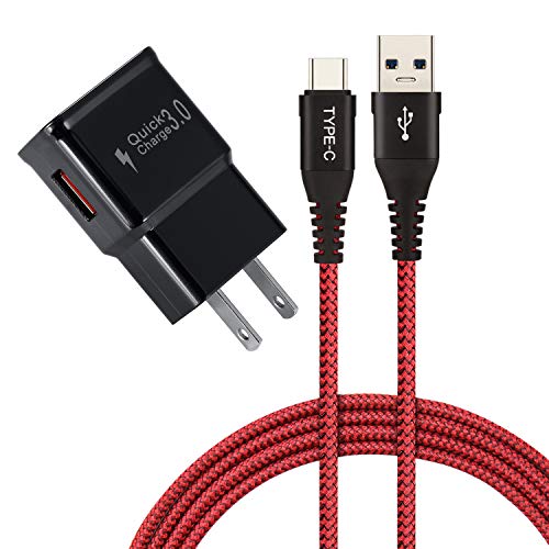 Galaxy S10/S9/S8 Fast Charger, BEST4ONE Adaptive Fast Charging QC3.0 Quick Charge Wall Plug Adapter with 6ft USB Type C Cable Charger for Samsung Galaxy S10/S9/S8 Plus, Note 10/8/9 (2in1 Pack)