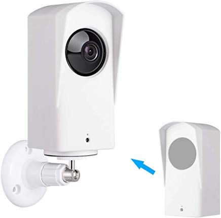 Aotnex Wyze Cam Pan Wall Mount Bracket with Silicone Case, Wyze Cam Wall Mount Set Protective Adjustable for Indoor and Outdoor Anti-Sun Glare and UV Protection Easy Installation (White)