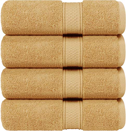 Utopia Towels - Bath Towels Set, Beige - Luxurious 700 GSM 100% Ring Spun Cotton - Quick Dry, Highly Absorbent, Soft Feel Towels, Perfect for Daily Use (4-Pack)