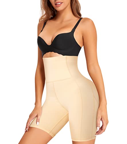Nebility Women Waist Trainer Shapewear High Waist Tummy Control Butt Lifter Panty Thigh Slimmer