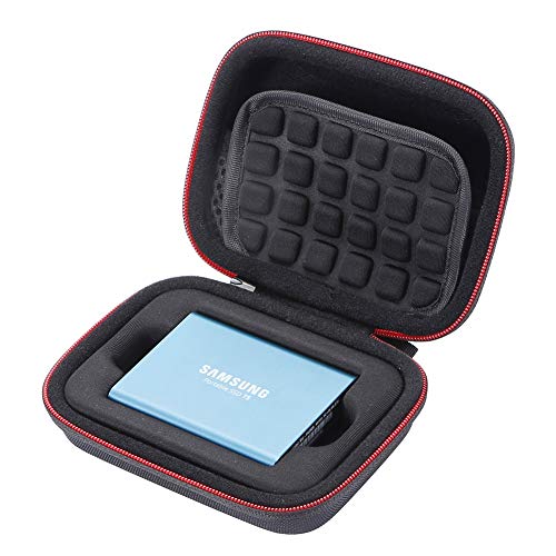 Hard Case for Samsung T5/T3/T1 Portable 250GB 500GB 1TB 2TB SSD USB 3.0 External Solid State Drives, Carrying Storage Bag - Black