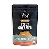 Rising Tide Organic Mushroom Superfood Creamer – Coconut Milk Powder, Lions Mane Mushrooms, MCT Oil - Non Dairy Cream Alternative for Coffee - Plant Based and Keto Friendly (38 Servings)