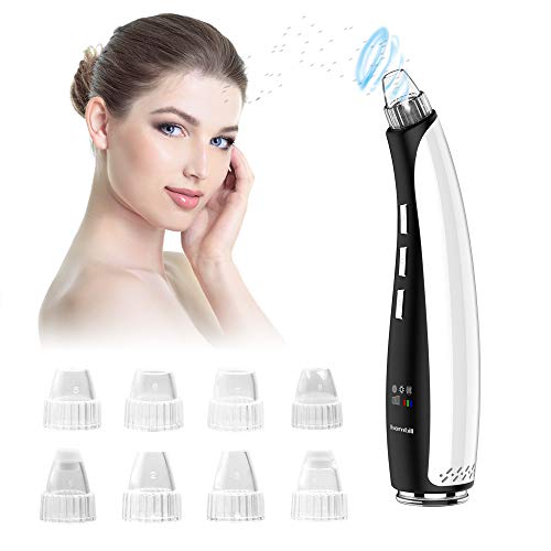 Blackhead Remover Pore Vacuum Cleaner, Electric Blackhead Vacuum Cleaner, Blackhead Extractor Device, Comedo Remover with 5 Adjustable Suction Level and 8 Replacement Probe