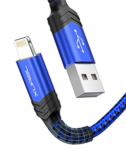 Lightning iPhone Charger Cable, JSAUX [Apple MFi Certified] 6ft Nylon Braided USB Fast Charging Cable Cord Compatible with iPhone 11 XS Max X XR 8 7 6s 6 Plus SE 5 5s 5c, iPad, iPod - White