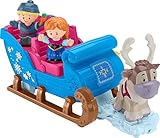 Fisher-Price Disney GGV30 Frozen Kristoff's Sleigh by Little People, Multi Color