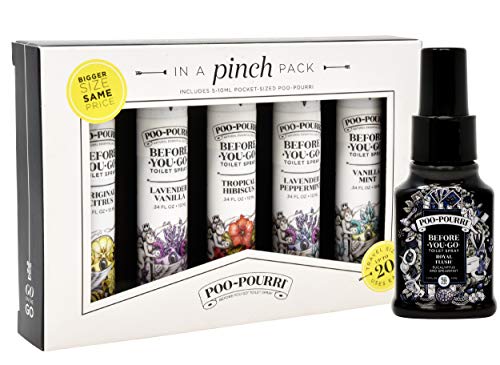 Poo-Pourri In A Pinch Pack Toilet Spray Gift Set, 5 Pack 10 mL, Royal Flush 1.4 Ounce Included