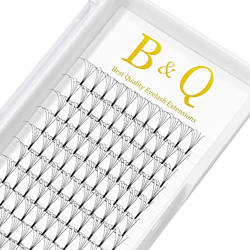 Premade Fans Eyelash Extensions 5D-D-0.07-12mm Short Stem Pre Made Eye Lash Extension Fans 3D 5D 7D Volume Lash Extensions B&Q Eyelash Extensions 0.07 0.10 C D Curl Lashes Extension (5D-D-0.07,12mm)