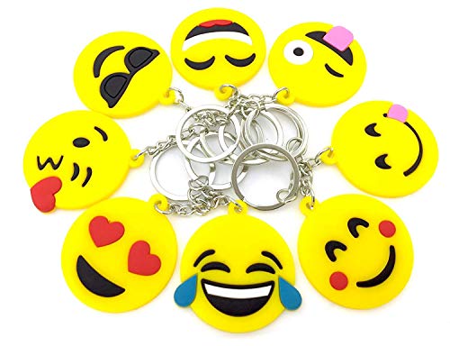 OHill Keychains, 40 Pack Top 8 Popular Keyrings Party Favor Supplies Summer Camp Prizes Carnivals Classroom Rewards Party Favor Bags
