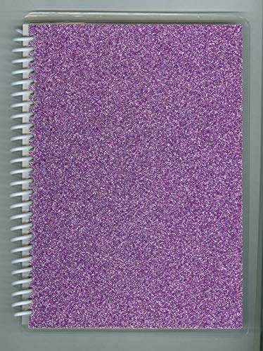 Sticker Collecting Album 5" x 7" Pastel Purple Sparkle Glitter, Re-usable, Won't harm Stickers. Made in USA.