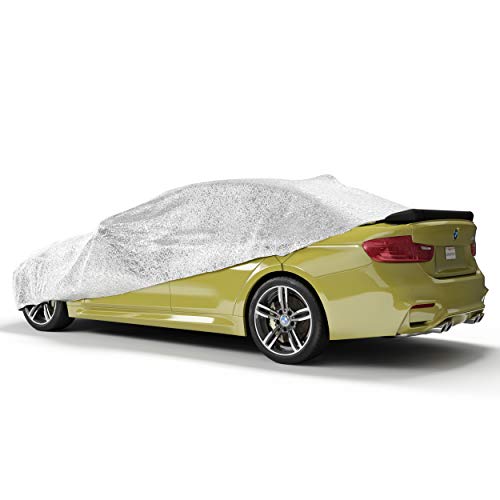 Book Cover SilverCoat is Heat Blocking Adjustable Sun Reflective All-Weather car Cover with Storage System which Reduces in Half The Heat Inside. Also itâ€™s a water resistance, dustproof car Cover (Sedan)
