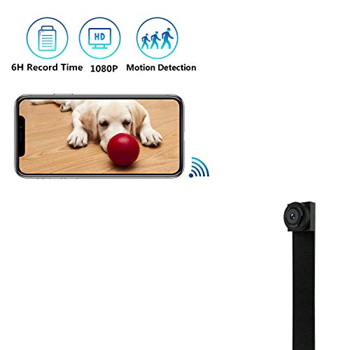 Mini Spy Camera WiFi Hidden Camera HD 1080P Small Nanny Cam Home Office Security Camera with Motion Detection, Portable IP Camera Recording Indoor and Outdoor