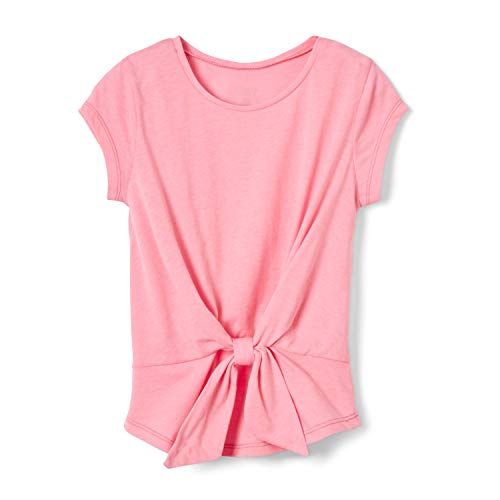 Book Cover French Toast Girls' Short Sleeve Tie Front Top Shirt