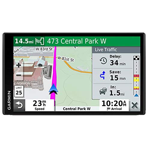 Garmin DriveSmart 65 & Traffic: GPS navigator with a 6.95â€ display, hands-free calling, included traffic alerts and information to enrich road trips