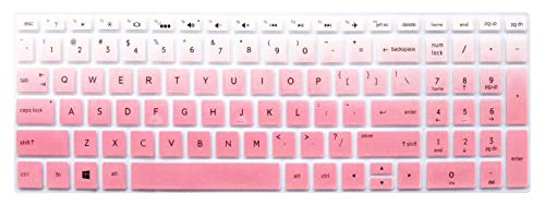 Keyboard Cover for HP Laptop 15.6 inch Spectre x360 15-CH011DX, 2018 Flagship HP 15-ay191ms, HP Envy X360 2-in-1 15M, HP 15-CB 15-CC 15-CD 15-BW 15-BS, 17.3" HP Envy 17M 17-BS 17-BW Series -Ombre Pink