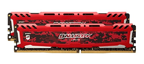 Ballistix Sport LT - DDR4-16 GB: 2 x 8 GB - DIMM 288-Pin - 3200 MHz/ PC4-25600 - CL16-1.35 V - unbuffered - Non-Ecc - Red