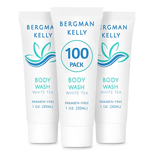 Book Cover BERGMAN KELLY Travel Size Body Wash (1 fl oz, 100 PK, White Tea), Delight Your Guests with a Revitalizing and Refreshing Hotel Body Wash, Quality Mini and Small Size Guest Hotel Toiletries in Bulk
