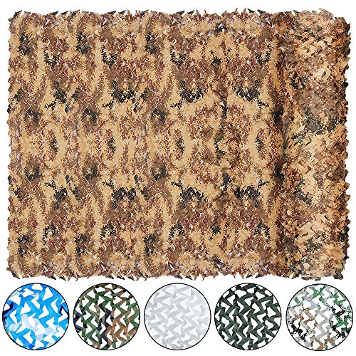 Yeacool Camouflage Netting, Military Sunscreen Nets Lightweight Camo Net Great for Hunting Blind Sunshade Camping Shooting Concealment Canopy Party Decoration Photograph
