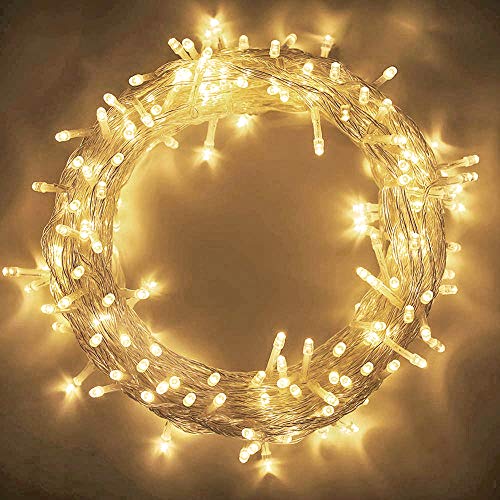 Book Cover MYGOTO 98FT 200 LEDs String Lights Waterproof Fairy Lights 8 Modes with Memory 30V UL Certified Power Supply for Home, Garden, Wedding, Party, Christmas Decoration Indoor Outdoor (Warm White)