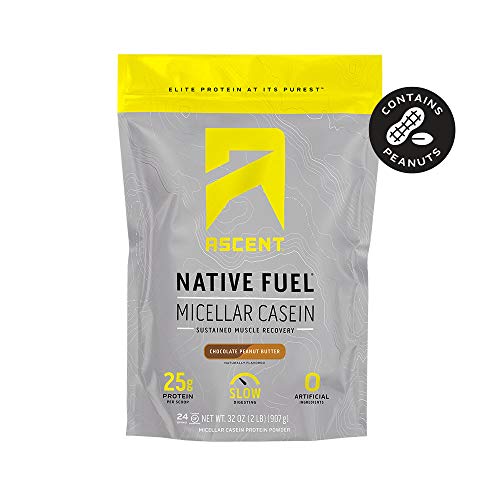 Ascent Native Fuel Micellar Casein Protein Powder - 2 Lbs - Chocolate Peanut Butter