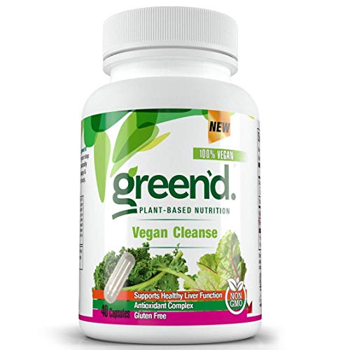 Complete Nutrition Green’d Vegan Cleanse, Natural Detox, Liver Support, Cleansing and Detoxifying, Dandelion Root, Turmeric Root, Ashwagandha, 40ct Capsules