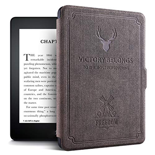 All New Paperwhite 2018 Case Cover, Slim Pu Leather and Soft Silicon Shell with Auto Wake/Sleep Magnetic Closure Features Compatible for 2018 All New Paperwhite E-Reader 10th Gen (Only), Coffee Deer