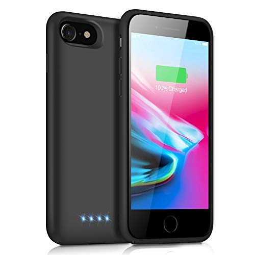HETP Battery Case for iPhone 8/7 Upgraded 6000mAh Portable Rechargeable Charging Case for iPhone 7 Extended Battery Pack for iPhone 8 Protective Charger Case Backup Cover [4.7 inch ]- Black