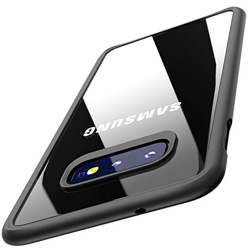 TOZO for Samsung Galaxy S10e Case 5.8 Inch (2019) Hybrid PC+TPU Soft Grip Matte Finish Clear Back Panel Cover for Samsung Galaxy S10e with Black Edge