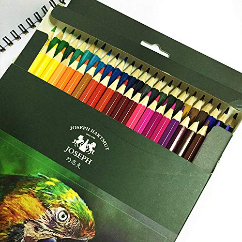 Book Cover JS Colored Pencils, 48 Colors Set,Soft Core, Oil Based Leads, Nontoxic,Art Coloring Drawing Pencils for Adult Coloring Book, Sketch (Pack of 48)