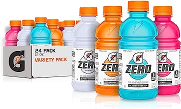Gatorade Zero Sugar Thirst Quencher, 4 Flavor Variety Pack, 12 Ounce, 24 Count