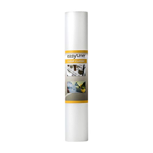 Duck Brand Clear Classic Easy 285778 Non-Adhesive Shelf Liner, 20 in x 24 ft Roll