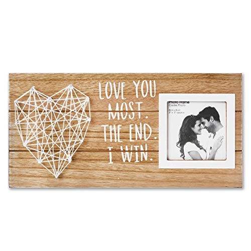 VILIGHT Gifts for Girlfriend Boyfriend - I Love You Gifts for Him Her - Romantic Couples Picture Frame With Heart for 3x3 Photo