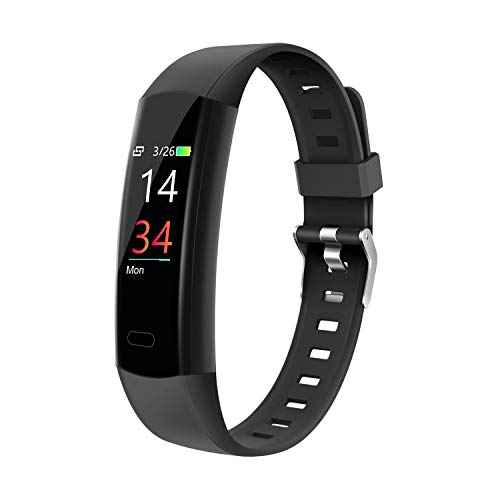 BingoFit Slim Fitness Tracker Watch, Kids Activity Tracker Heart Rate Watch, Waterproof Step Tracker Calorie Counter Sleep Monitor Digital Pedometer Watch for Kids Women Men and Gift (Dark Blue)