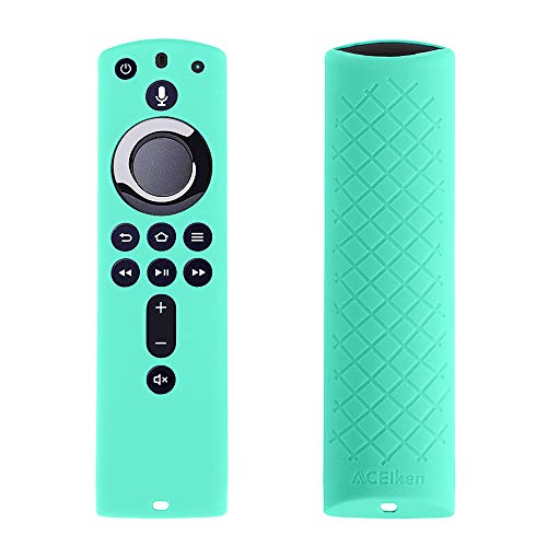 Book Cover ACEIken Cover/Case for Fire TV Stick 4K / Fire TV Cube/Fire TV (3rd Gen) Compatible with All-New 2nd Gen Alexa Voice Remote Control (Light Green)