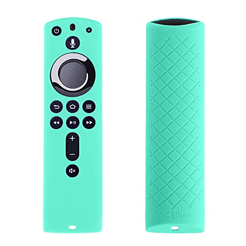ACEIken Cover/Case for Fire TV Stick 4K / Fire TV Cube/Fire TV (3rd Gen) Compatible with All-New 2nd Gen Alexa Voice Remote Control (Light Green)
