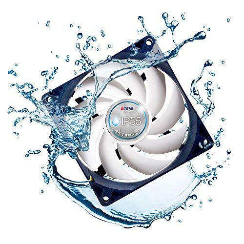 TITAN- 12V DC IP55 Waterproof/Dustproof Case Cooling Fan (120mm(2-Pack))