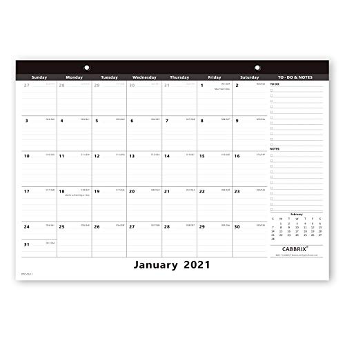 2021 Year Desk Calendar - Family Schedule/Desktop Calendar for Study, 17 x 12 Inches, Perfect for Home Schooling Plan
