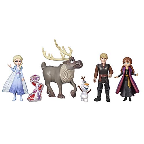 Book Cover Disney Frozen Adventure Collection, 5 Small Dolls from Frozen 2, Anna, Elsa, Kristoff, Sven, Olaf, & Gale Accessory