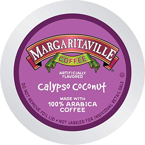 Calypso Coconut for K-Cup Keurig 2.0 Brewers, Margaritaville Coffee Medium Roast Single Serve Coffee Pods 0.33 Ounce (Pack of 48)