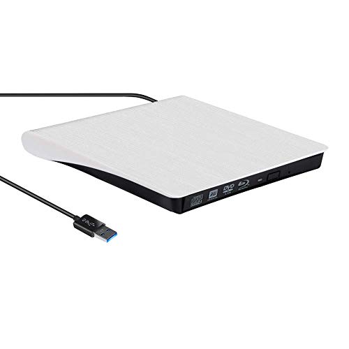 External CD Drive, USB 3.0 Portable CD DVD Player,Ultra Slim CD DVD Drive Burner Reader Writer with Embedded Cable, Excellent External DVD Drive for Mac Laptop Notebook and Desktop