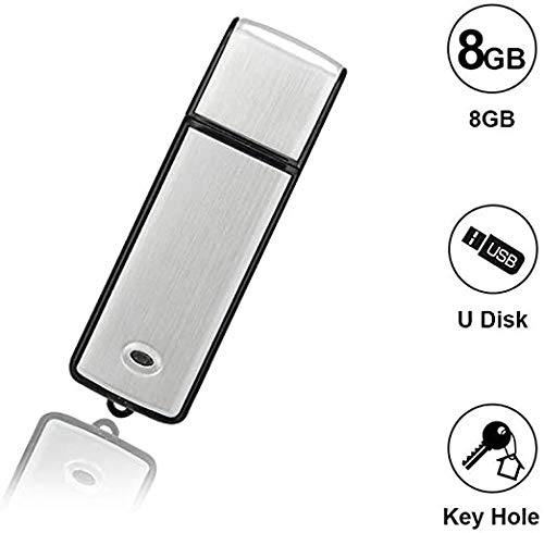 Mini Digital Voice Recorder, 8GB – 18 Hours Capacity Sound Audio Tape Recording Device, USB Rechargeable Sound Activated Recorder for Lectures Meetings
