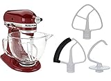 KitchenAid 5-Qt. Tilt-Head Stand Mixer with Glass Bowl and Flex Edge Beater - Gloss Cinnamon