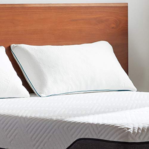 Book Cover LUCID Adjustable Premium Shredded Memory Foam Pillow-Hypoallergenic-Moldable Loft-2 Pack, Standard, White 2 Count