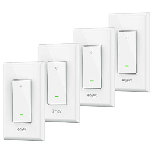Book Cover Smart Wi-Fi Light Switch, TanTan 15A In-wall Smart Switch that Compatible with Alexa, Google Home and IFTTT, Single-Pole, No Hub required [Timer, Scene, Group Control], ETL and FCC listed. (4 pack)