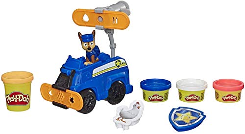Book Cover Play-Doh Paw Patrol Rescue Rolling Chase Toy Police Cruiser Figure & Vehicle Set with 4 Non-Toxic Colors