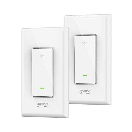 Book Cover Wifi Smart Light Switch, Gosund in-Wall Smart Switch that Compatible with Alexa, Google Home and IFTTT, Single-Pole, No Hub required [Timer,Countdown,Group] Remote Control. (2 pack)