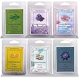 Calm Life Scented Soy Wax Cubes/Melts, Set of 6, 3 oz Each. Hand Poured Wax Infused with Essential Oils.