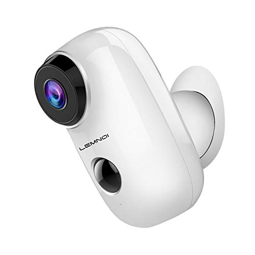 Lemnoi Wireless Battery Security Camera, 2.4Ghz WiFi Wire-Free Security Camera HD for Outdoor/Indoor, Home Surveillance Camera with Waterproof丨2-Way Audio丨Night Vision丨PIR Motion Sensor丨Alarm Alert