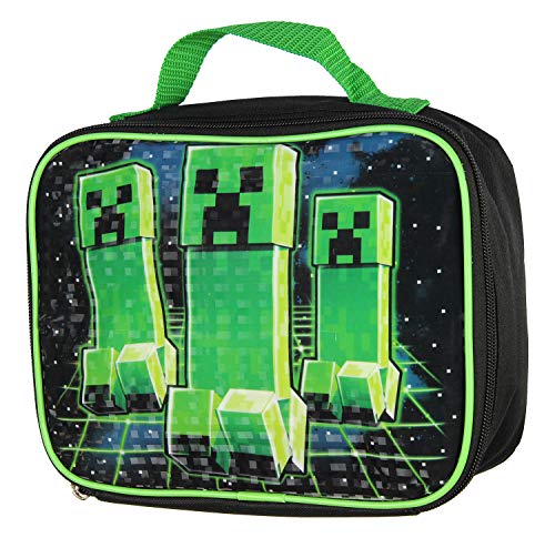 Book Cover Minecraft Creeper Kids/Boys Lunch Box School Food Container Children's Bag
